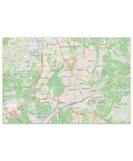 Kamštinis paveikslas - Detalusis Vilniaus žemėlapis