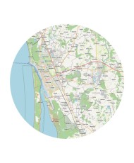 Kamštinis paveikslas - Detalusis Klaipėdos žemėlapis