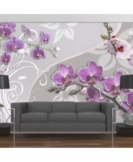 Fototapetai - Purpurinių orchidėjų skrydis