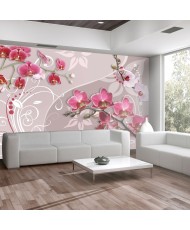 Fototapetai - Rožinių orchidėjų skrydis