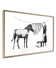 Plakatas  Banksy Washing Zebra Stripes