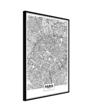 Plakatas - City Map: Paris