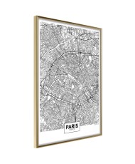 Plakatas  City Map Paris