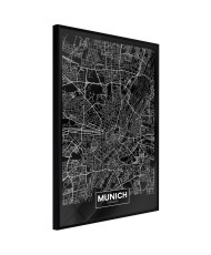 Plakatas - City Map: Munich (Dark)