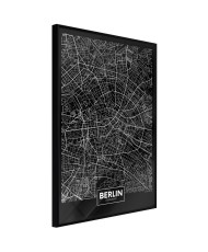 Plakatas - City Map: Berlin (Dark)