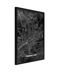 Plakatas - City Map: Frankfurt (Dark)
