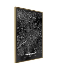 Plakatas  City Map Frankfurt (Dark)