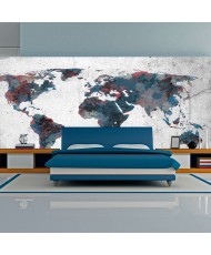 Fototapetai XXL - Pasaulio žemėlapis ant sienos