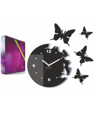 Sieninis laikrodis - Skrajojantys drugeliai. Apvalus su skaičiais
