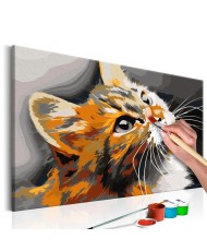 Pasidaryk pats - paveikslas ant drobės - Raudona Katė
