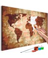 Pasidaryk pats  paveikslas ant drobės  World Map (Earth Colours)