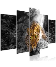 Paveikslas - Leopard Lying (5 Parts) Wide Grey