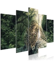 Paveikslas - Leopard Lying (5 Parts) Wide Pale Green