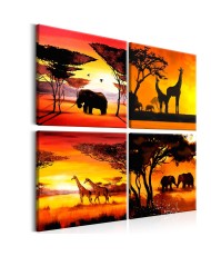 Paveikslas - African Animals (4 Parts)