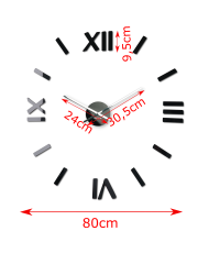 Sieninis laikrodis Žavesys 3,  80cm juodas