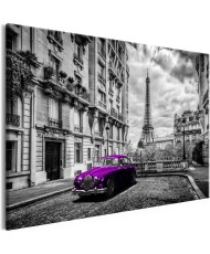 Paveikslas - Car in Paris (1 Part) Violet Wide