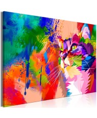 Paveikslas - Colourful Cat (1 Part) Wide