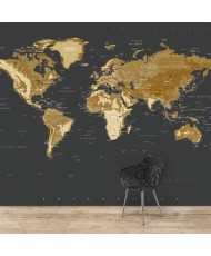 Fototapetai Auksinis pasaulio žemėlapis