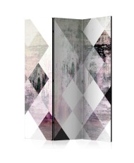 Pertvara - Rhombic Chessboard (Pink) [Room Dividers]