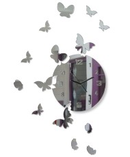 Sieninis laikrodis . Sidabrinio veidrodžio skrajojantys drugeliai