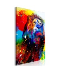 Paveikslas - Lion and Watercolours (1 Part) Vertical