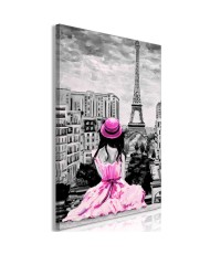 Paveikslas - Paris Colour (1 Part) Vertical Pink