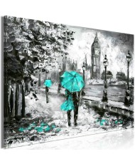 Paveikslas - Walk in London (1 Part) Wide Turquoise
