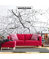 Lipnūs fototapetai - Varšuvos žemėlapis