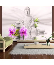 Lipnūs fototapetai - Buda ir rožinės orchidėjos