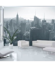 Fototapetai - Niujorko miesto panorama juodai balta