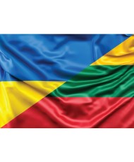 Magnetinis lipdukas Ukrainos ir Lietuvos vėliava 1+1 DOVANU