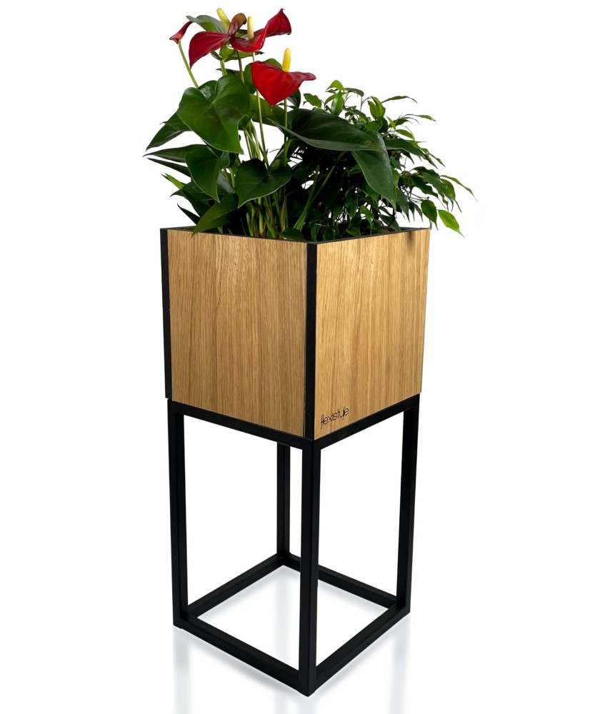 Vazonas augalams - Loft Fiorino ąžuolinis 22x22x50cm